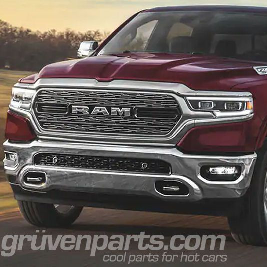 2019 and newer 5th Gen Ram truck featuring power folding mirrors compatible with GruvenParts heavy-duty metal gear and nylon stop ring repair kit.