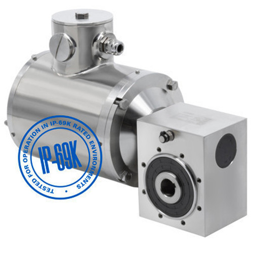 9005, 1/2 Hp, 35 Rpm, 10:90, 638 LB-in., 230/460V, 56R1BSPP-50JW/H, Connection (07410979), 56R1-50JW/H Series 3-Phase AC Inverter Duty Stainless Steel IP-69K Right Angle Hollow Shaft Gearmotor