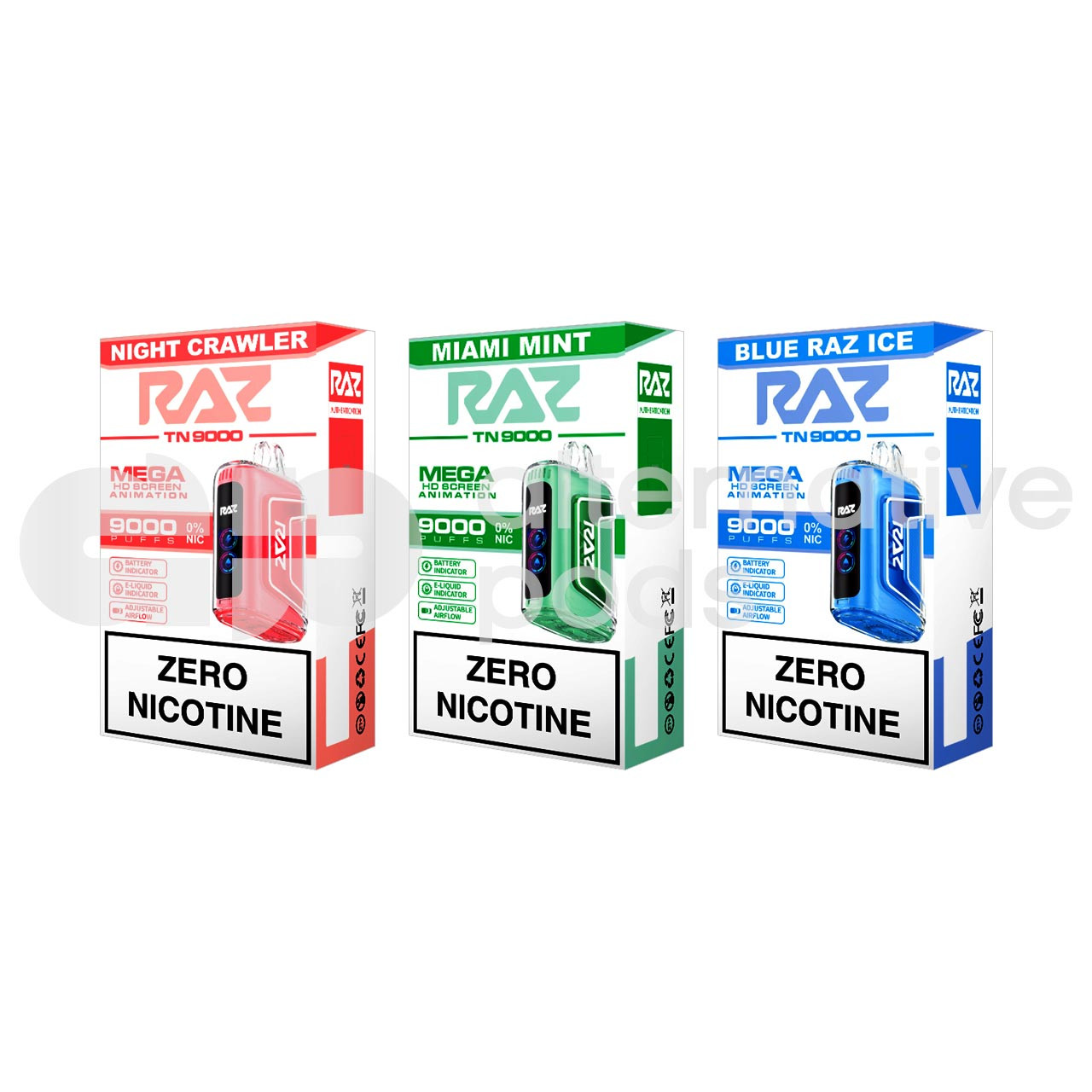 Raz Vape Rechargeable RAZ TN9000 Zero Nicotine Disposable Vape 9000 Puffs  $13.99 Australia Raz Vapes