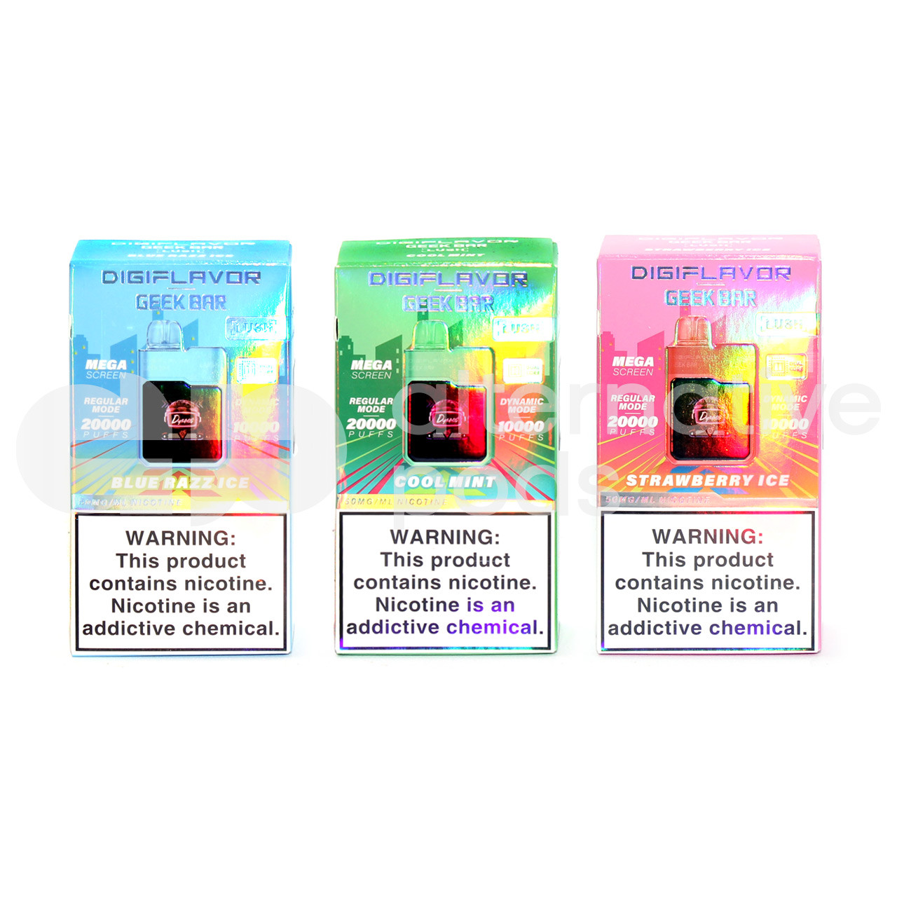 Buy Geek Bar Online Geek Bar X Digiflavor Lush 20K Disposable Vape: White  Freeze (20mL Green Desert