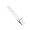 2115-2008 White Plastic Badge Clips w/ Knurled Thumb Grip - 3.125'' (100 per pack)