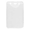 Texturized Clear Vinyl Vertical Badge Holder w/ Slot & Chain Holes - 100 per pack