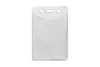 Pack of 100 - Clear Vinyl Vertical Anti-Print Transfer Badge Holder, 2.5" x 3.25"