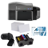 AnythingID FARGO DTC1250e Dual-Sided Printer Bundle with AID-100 Software, Webcam, YMCKO Ribbon, and 100 Cards | AID-50100-100-5