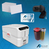 AnythingID Matica MC1000 Dual-Sided ID Card Printer with AID-200 Software, Webcam, YMCKO-K Ribbon, and 100 Cards