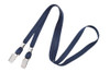 Pack of 100 - 3/8" Flat Open-Ended Lanyard with Two Bulldog Clips