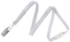 Pack of 100 - 3/8" Flat Braid Lanyard with Breakaway and Bulldog Clip