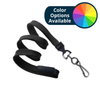 Pack of 100 - 3/8" Flat Braid Lanyard with Breakaway and Black Oxide Swivel Hook