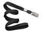 Pack of 100 - 3/8" Flat Braid Lanyard with Bulldog Clip
