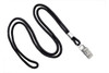 Pack of 100 - 1/8" Round Braid Lanyard with Bulldog Clip