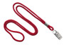Pack of 100 - 1/8" Round Braid Lanyard with Bulldog Clip
