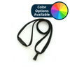 Pack of 100 - 3/8" Flat Braid Woven Lanyard with Wide Plastic Hook