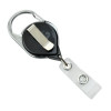 Pack of 50 - Badge Reel Carabiner with Belt Clip and Clear Strap