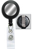 Pack of 50 - Badge Reel with Silver Sticker and Belt Clip