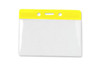 Pack of 100 - Clear Vinyl Horizontal Badge Holder with Color Bar, 3.85" x 2.68"