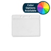 Vinyl Horizontal Badge Holder with Color Bar, 3.75" x 2.63" - Pack of 100