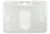Pack of 50 - Clear Frosted Horizontal Rigid Plastic Badge Holder