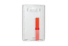 Pack of 50 - Frosted Rigid Plastic Vertical Card Dispenser with Red Slide Ejector 2.28" x 3.6"
