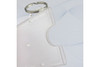 Pack of 50 - Frosted Rigid Plastic Horizontal 1-Card Holder with Slot and Key Ring 3.38 x 2.13"