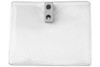 Pack of 100 - Clear Vinyl Horizontal Badge Holder with 2-Hole Clip 3.94" x 3.03"