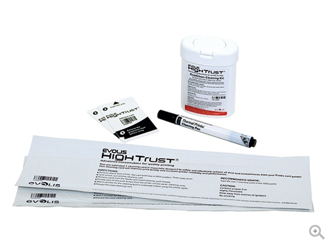 Evolis ACL008 Complete Cleaning Kit - 2 'T' cards, 1 pen