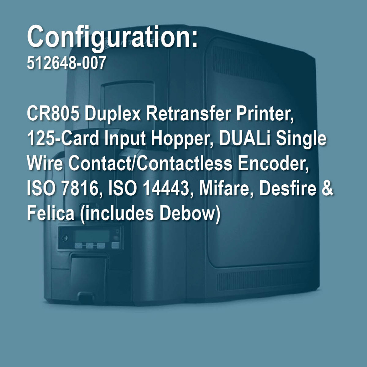 Entrust 512648-007 Artista CR805 Duplex Retransfer ID Card Printer