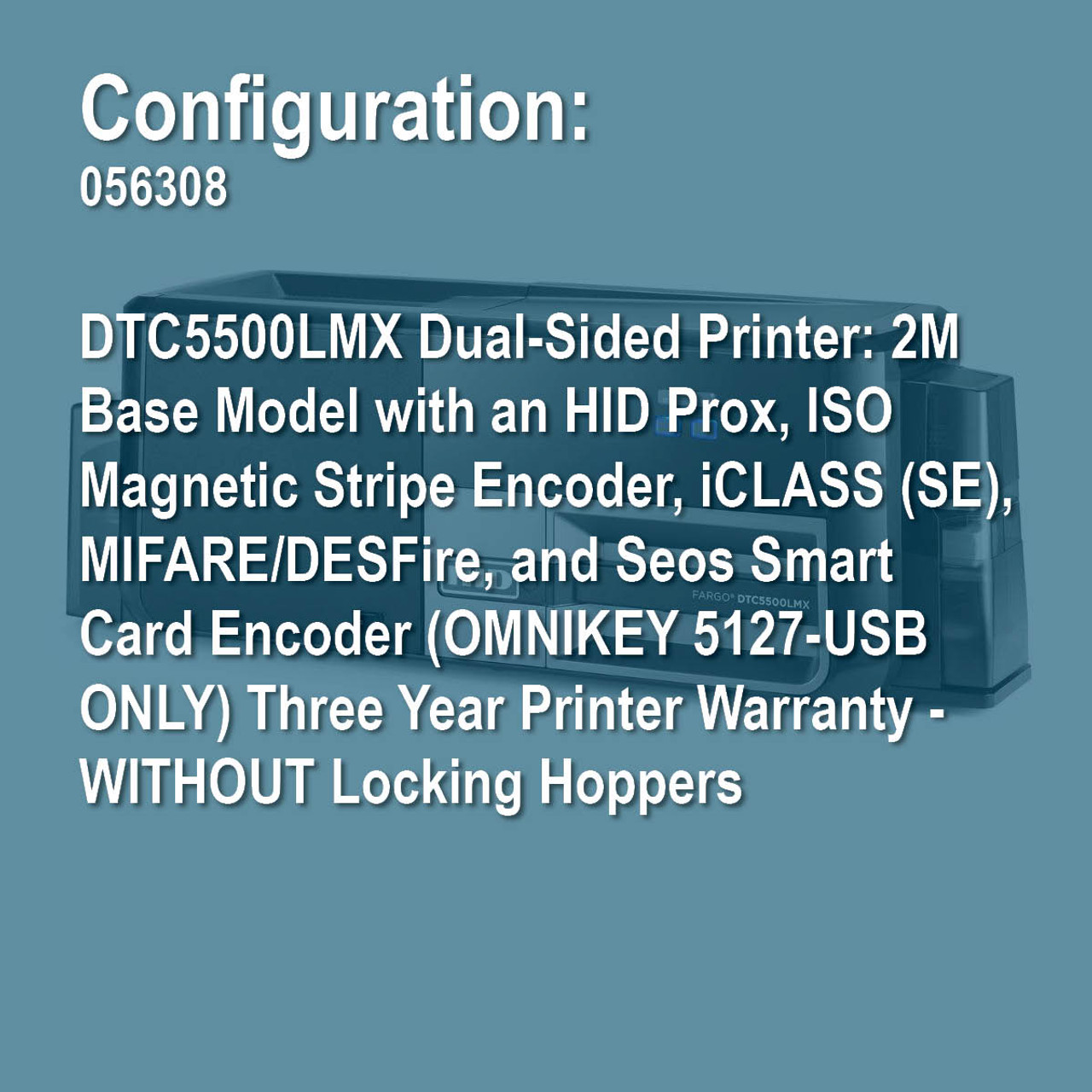 Fargo 056308 DTC5500LMX Duplex ID Printer