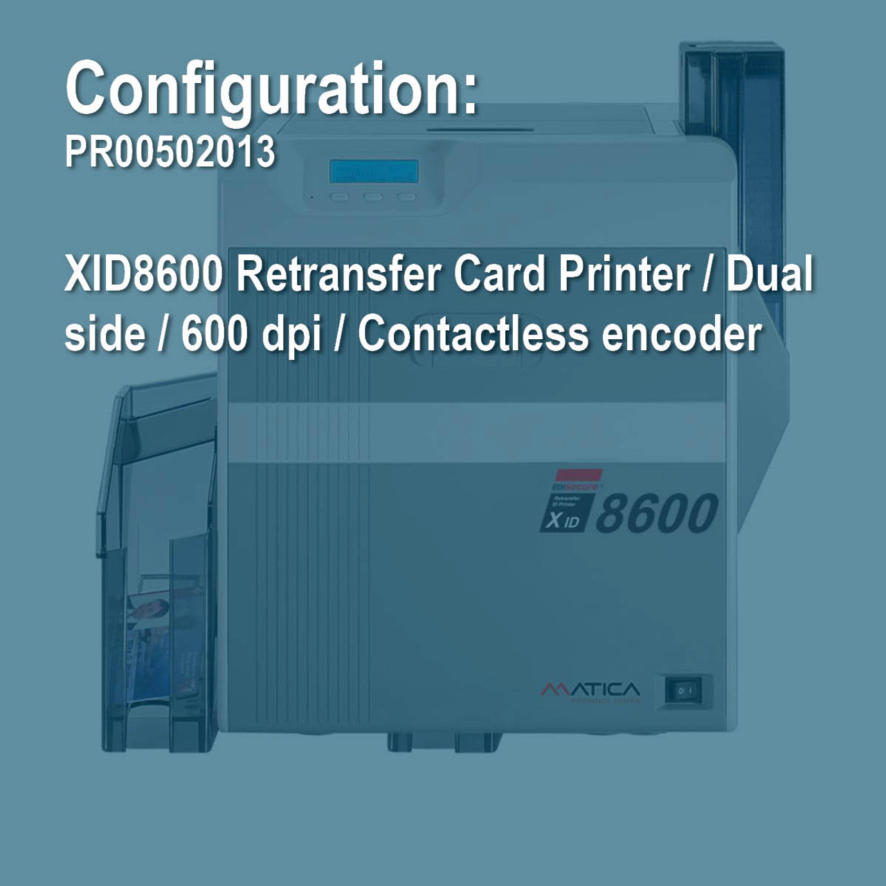 Matica PR00502013 XID8600 Duplex Retransfer ID Card Printer