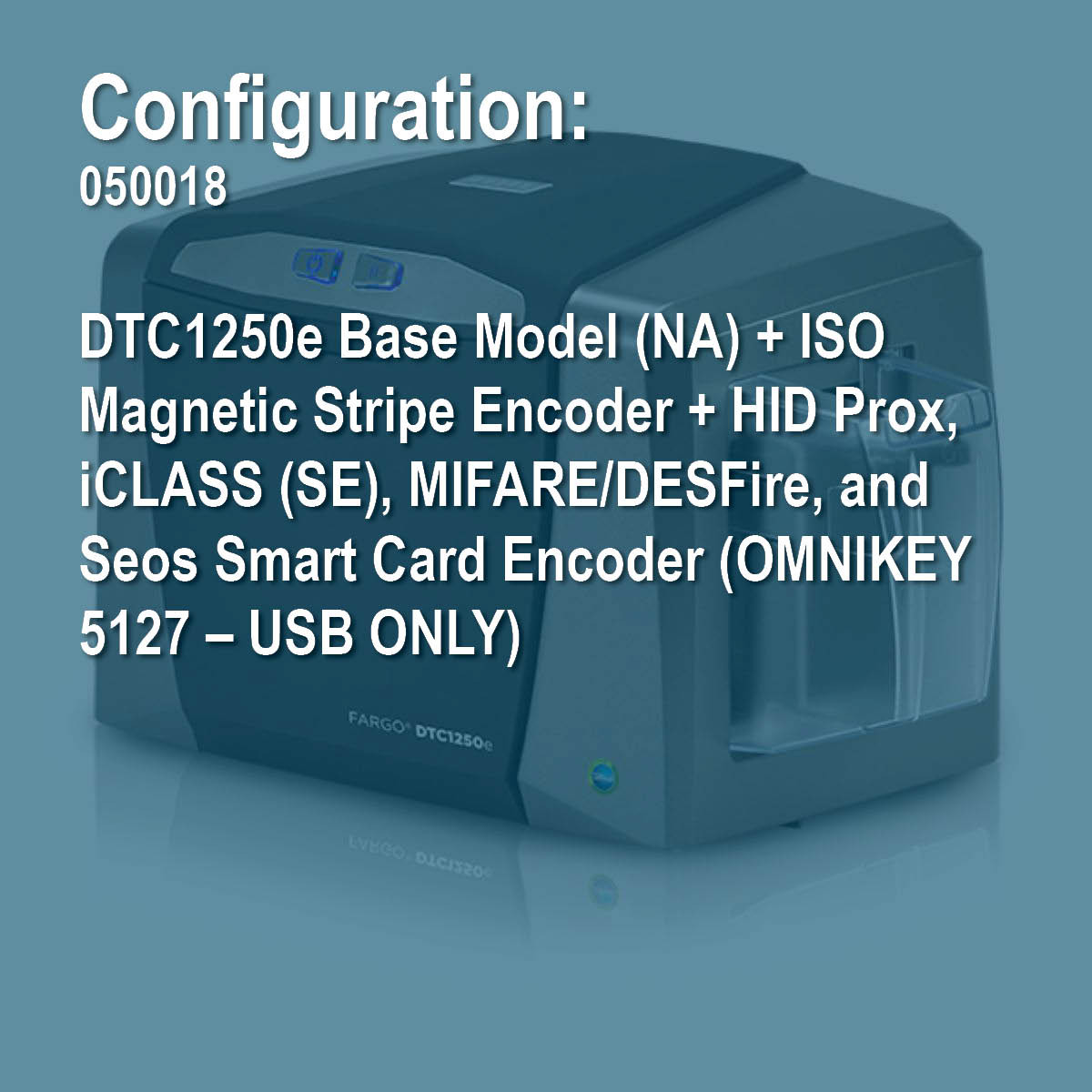 Fargo (by HID Global) 50018 DTC1250e Simplex ID Card Printer - AnythingID