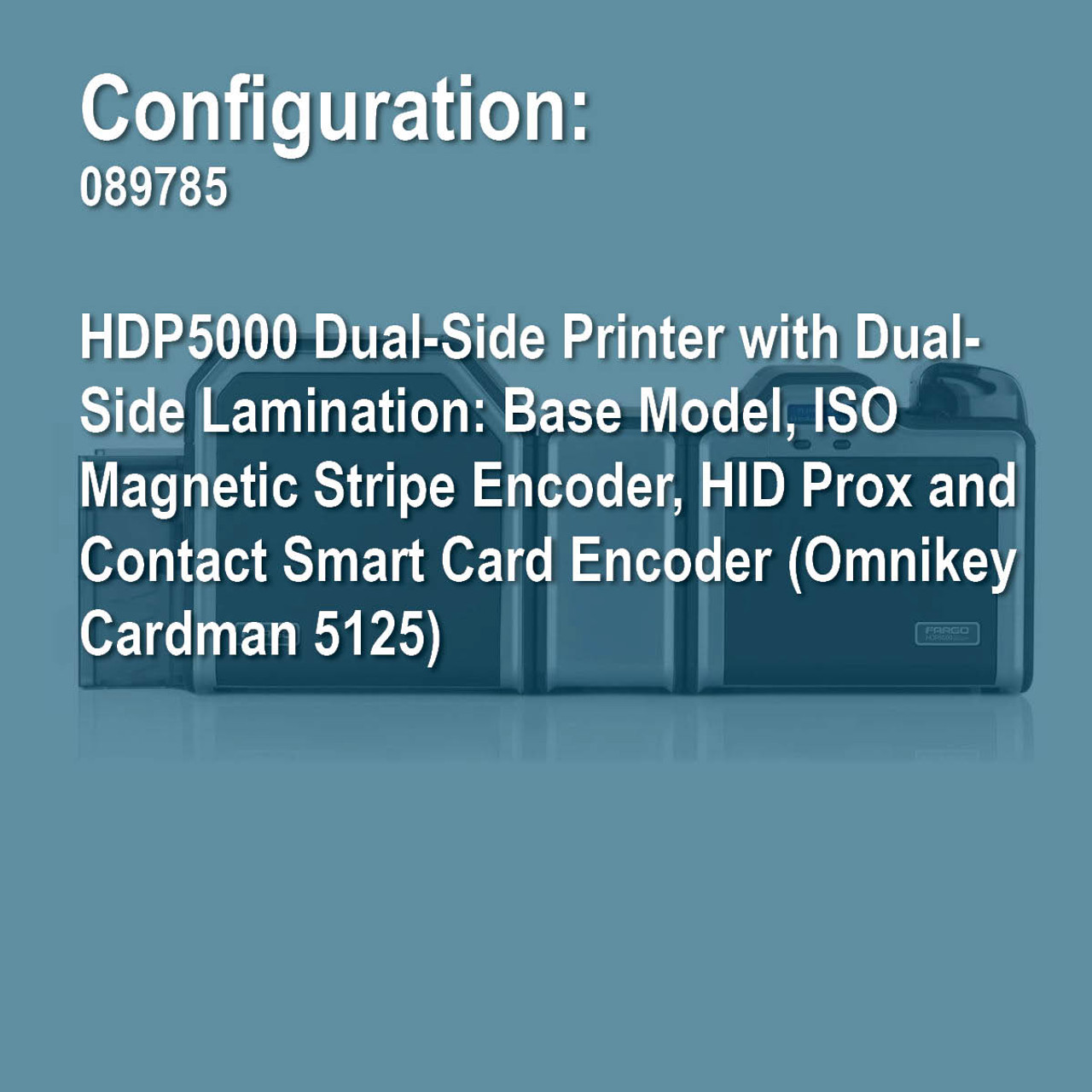 Fargo 089785 HDP5000 Duplex Retransfer ID Card Printer