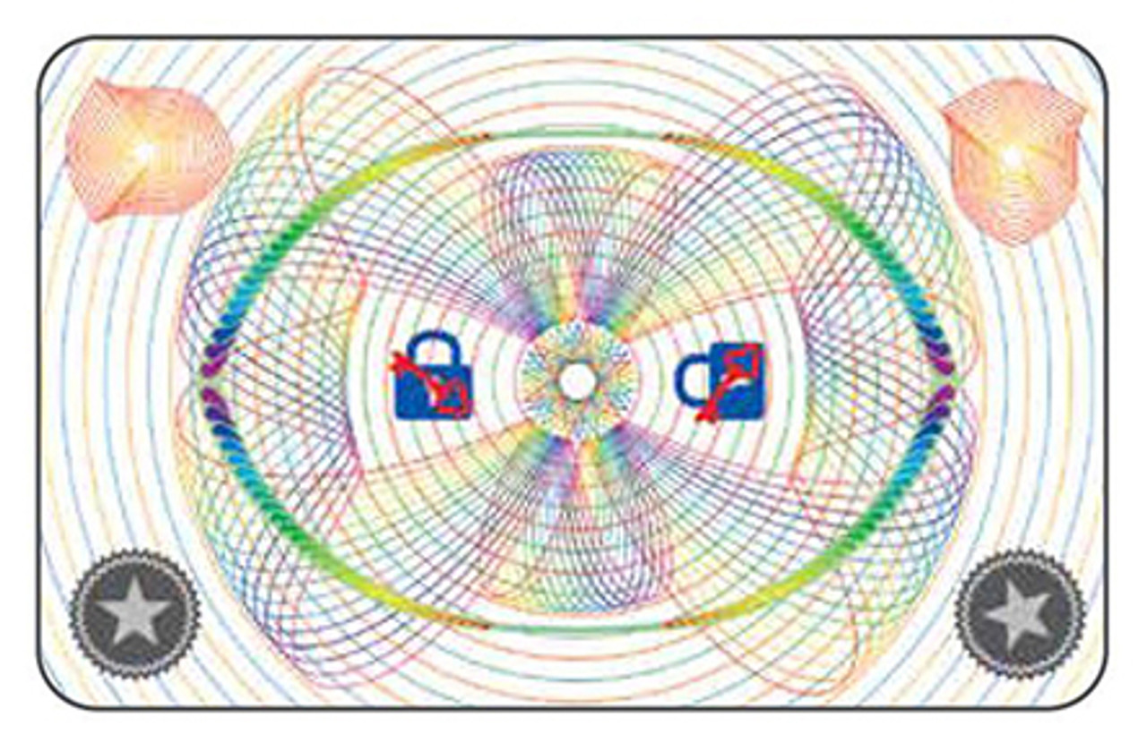 Entrust 508808-006 DuraGard, OptiGram(R) Laminate, 0.6 mil,  "Geometric Curves" Full Card