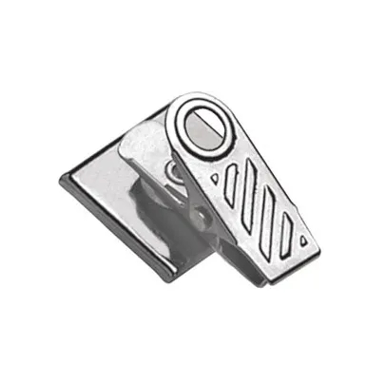 5735-2000 Adhesive 1-Hole Ribbed Badge Clips - 1'' (100 pack)