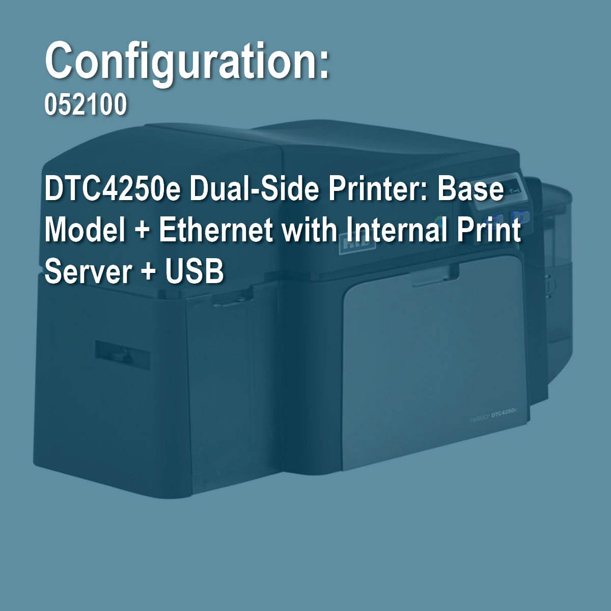 Fargo 052100 DTC4250e Simplex ID Card Printer