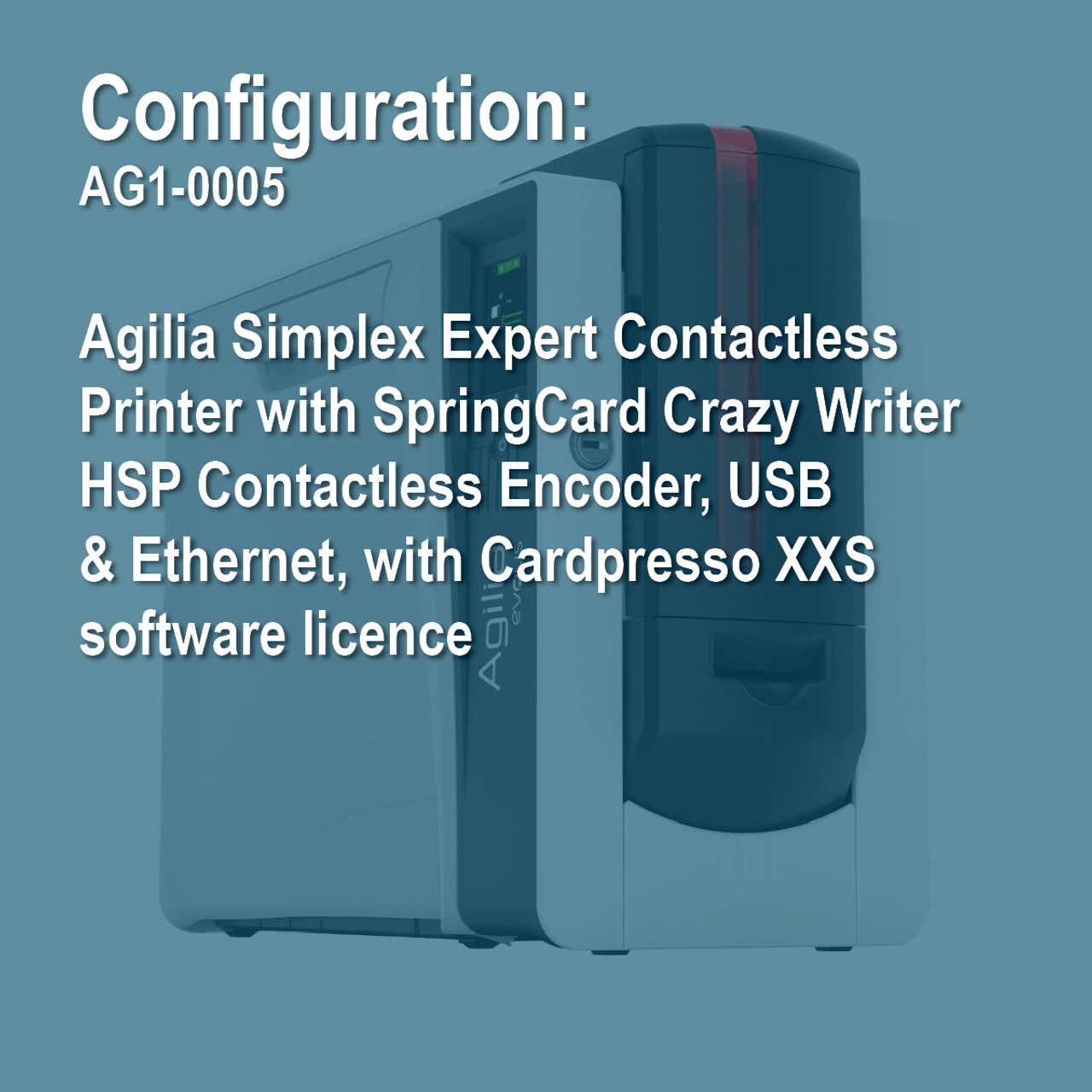 Evolis Agilia AG1-0005 Simplex Expert Contactless ID Card Printer