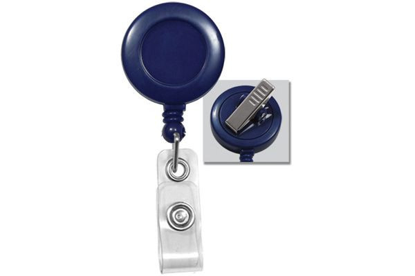 Pack of 50 - 1.25" Badge Reel Swivel Clip with Clear Strap