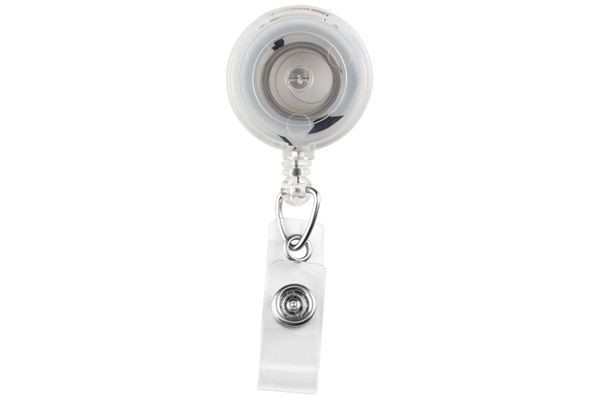 Pack of 50 - 1.25" Badge Reel Swivel Clip with Clear Strap
