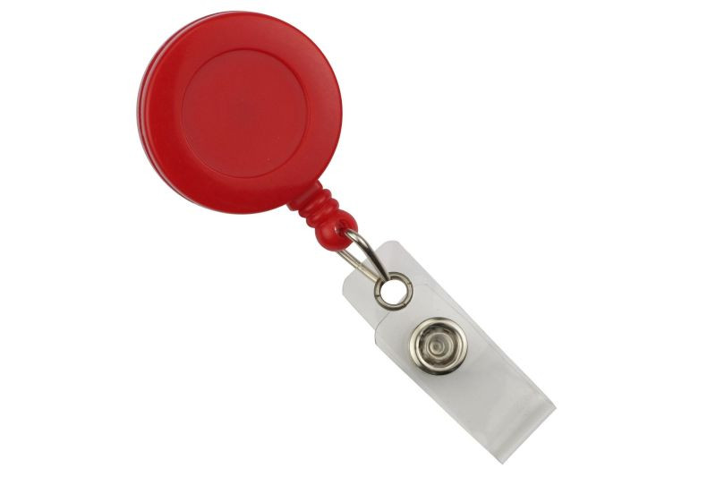 Pack of 50 - 1.25" Badge Reel Swivel Clip with Clear Strap