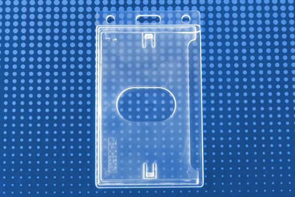 Frosted Rigid Plastic Vertical 1-Card Dispenser with Thumb-Notch, 2.44" x 4.13" - Pack of 50