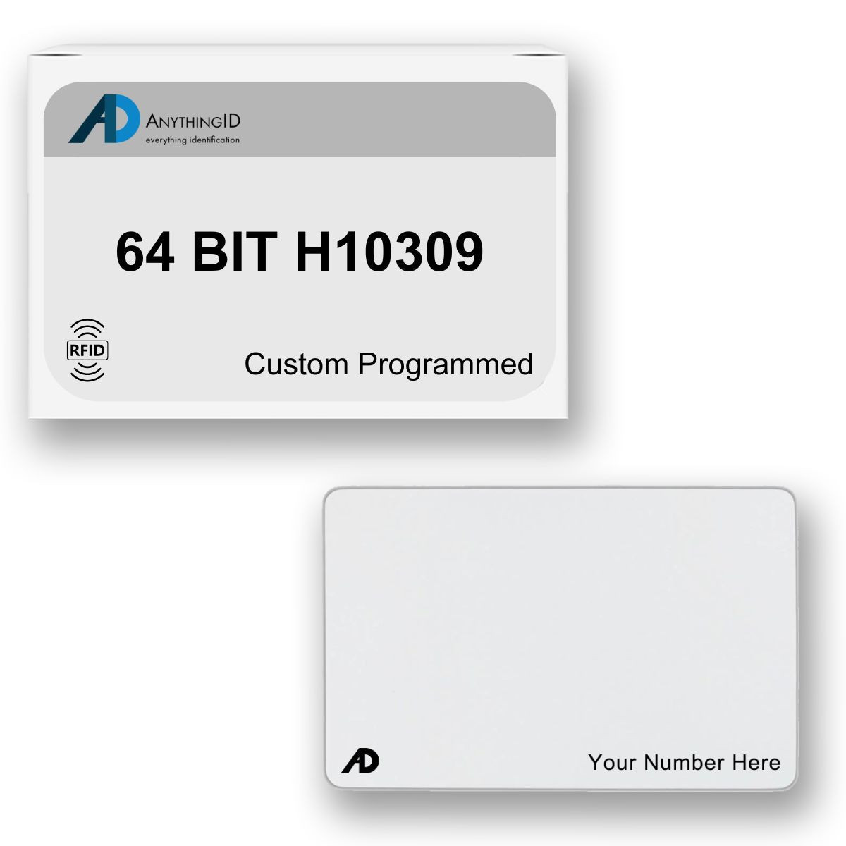 AnythingID PVC Prox Cards | 64 BIT H10309 (Pack of 25)