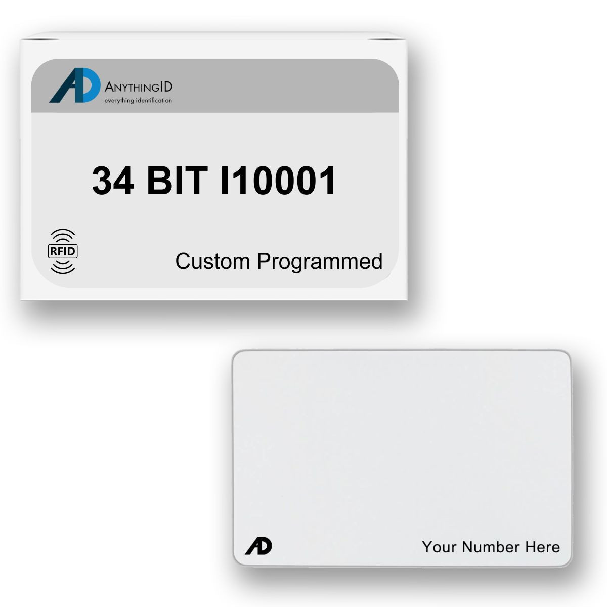 AnythingID PVC Prox Cards | 34 BIT I10001 (Pack of 10)