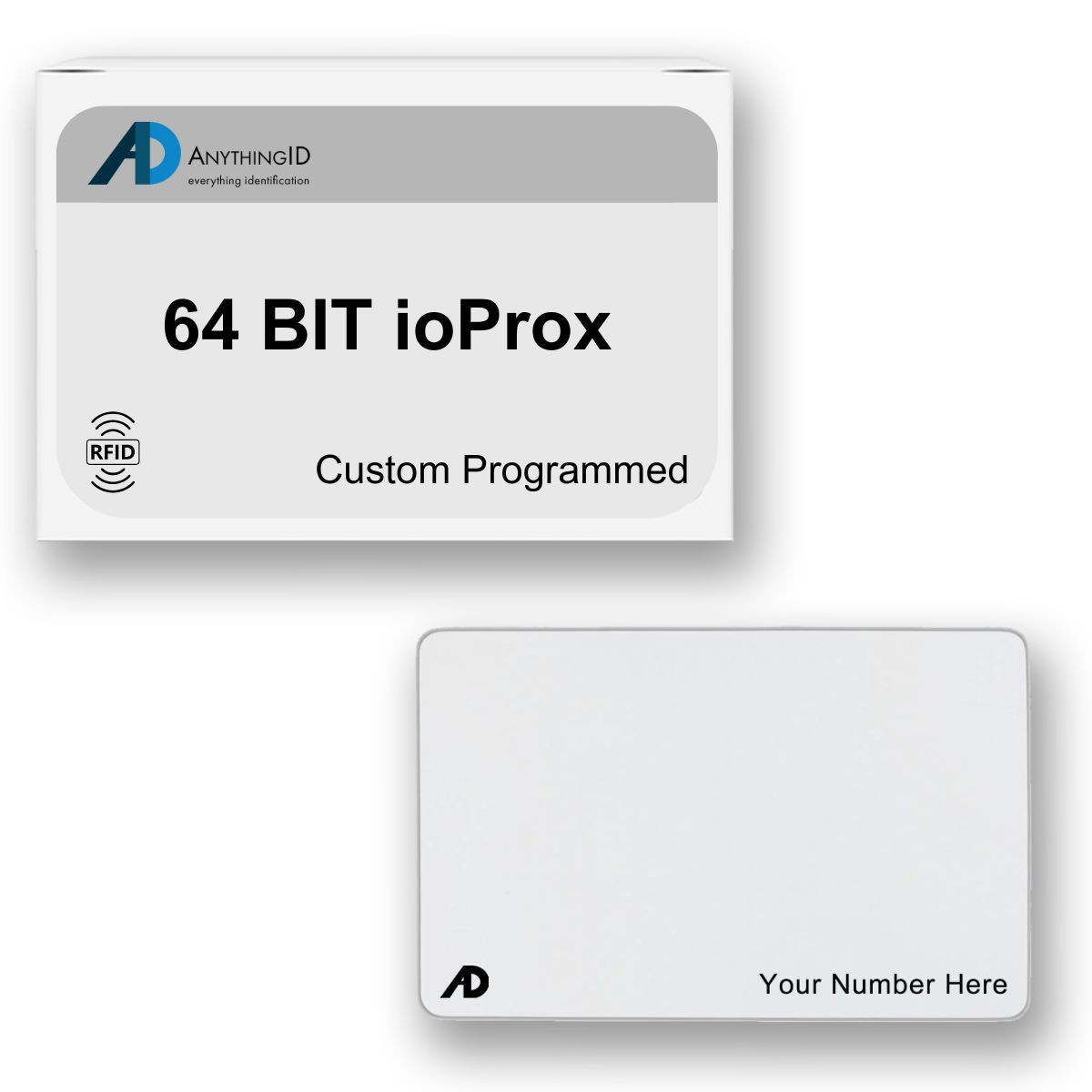 AnythingID PVC Prox Cards | 64 BIT ioProx (Pack of 50)