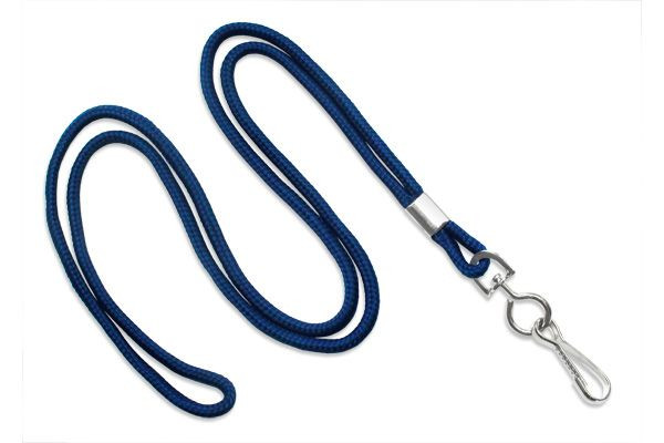 Pack of 100 - 1/8" Round Braid Lanyard with Swivel Hook