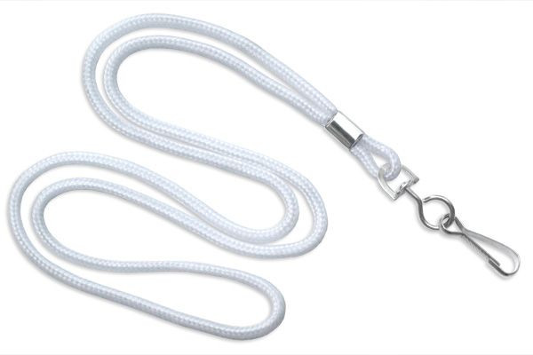 Pack of 100 - 1/8" Round Braid Lanyard with Swivel Hook