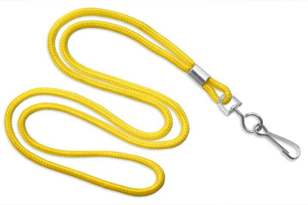 Pack of 100 - 1/8" Round Braid Lanyard with Swivel Hook
