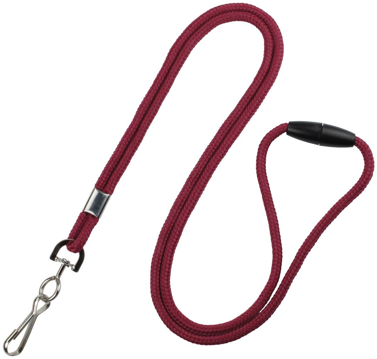 Pack of 100 - 1/8" Round Braid Lanyard with Breakaway and Swivel Hook