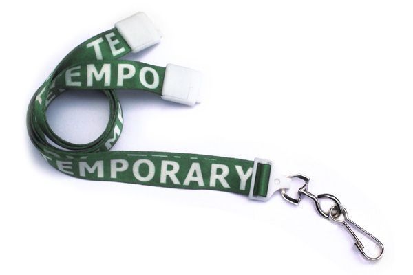 Pack of 100 - 5/8" Pre-Printed Lanyard with Breakaway and Swivel Hook