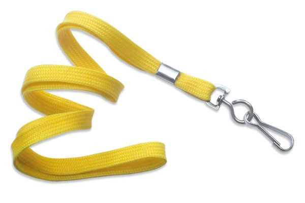 Pack of 100 - 3/8" Flat Braid Lanyard with Swivel Hook