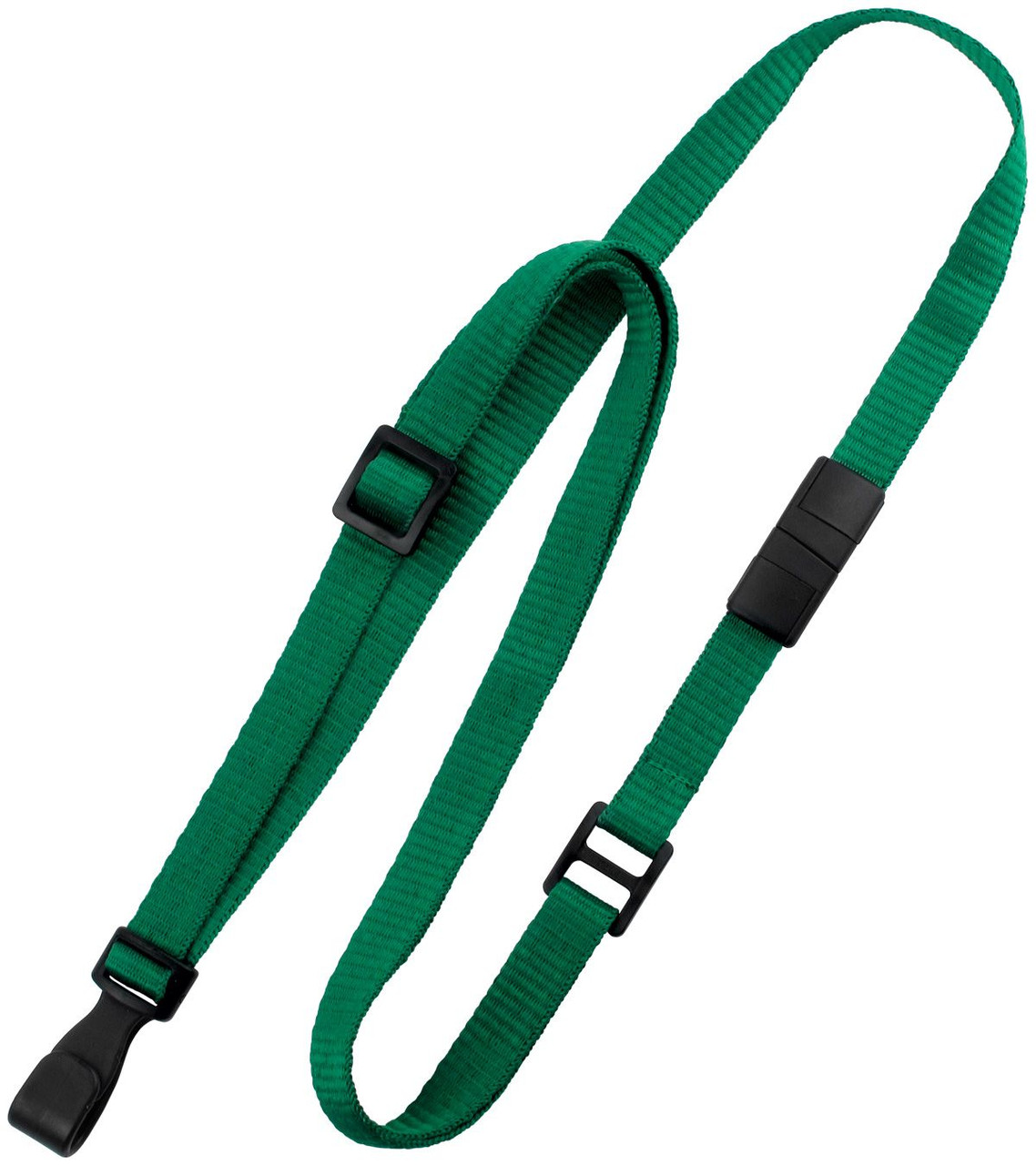 Pack of 100 - 3/8" MicroWeave Adjustable Lanyard with Breakaway No-Twist Hook