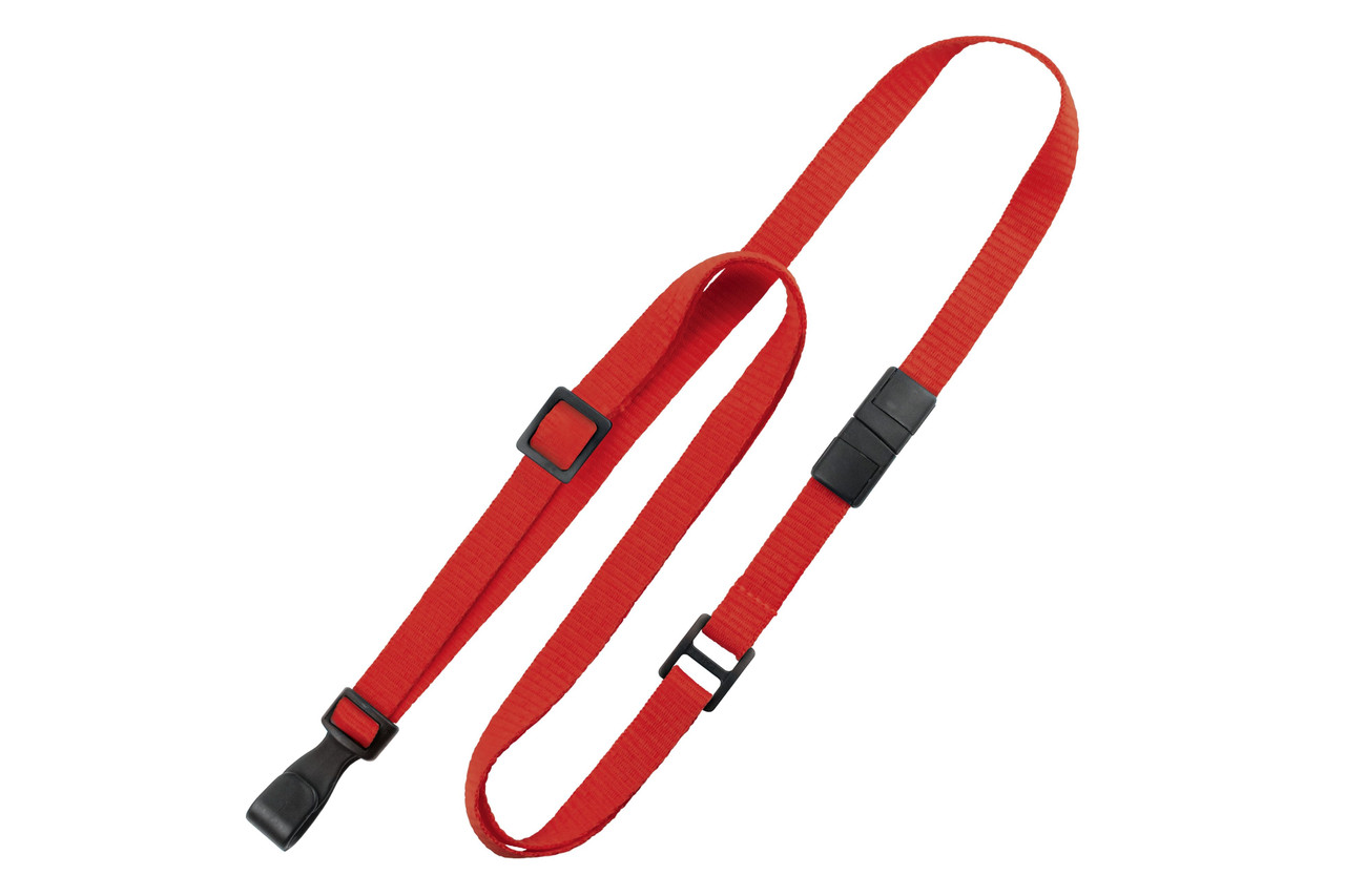 Pack of 100 - 3/8" MicroWeave Adjustable Lanyard with Breakaway No-Twist Hook