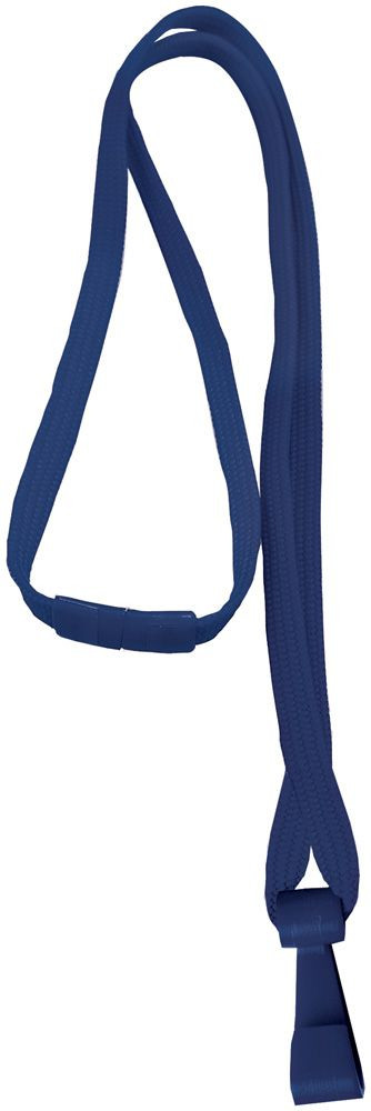 Pack of 100 - 3/8" Flat Braid Woven Lanyard with Wide Plastic Hook